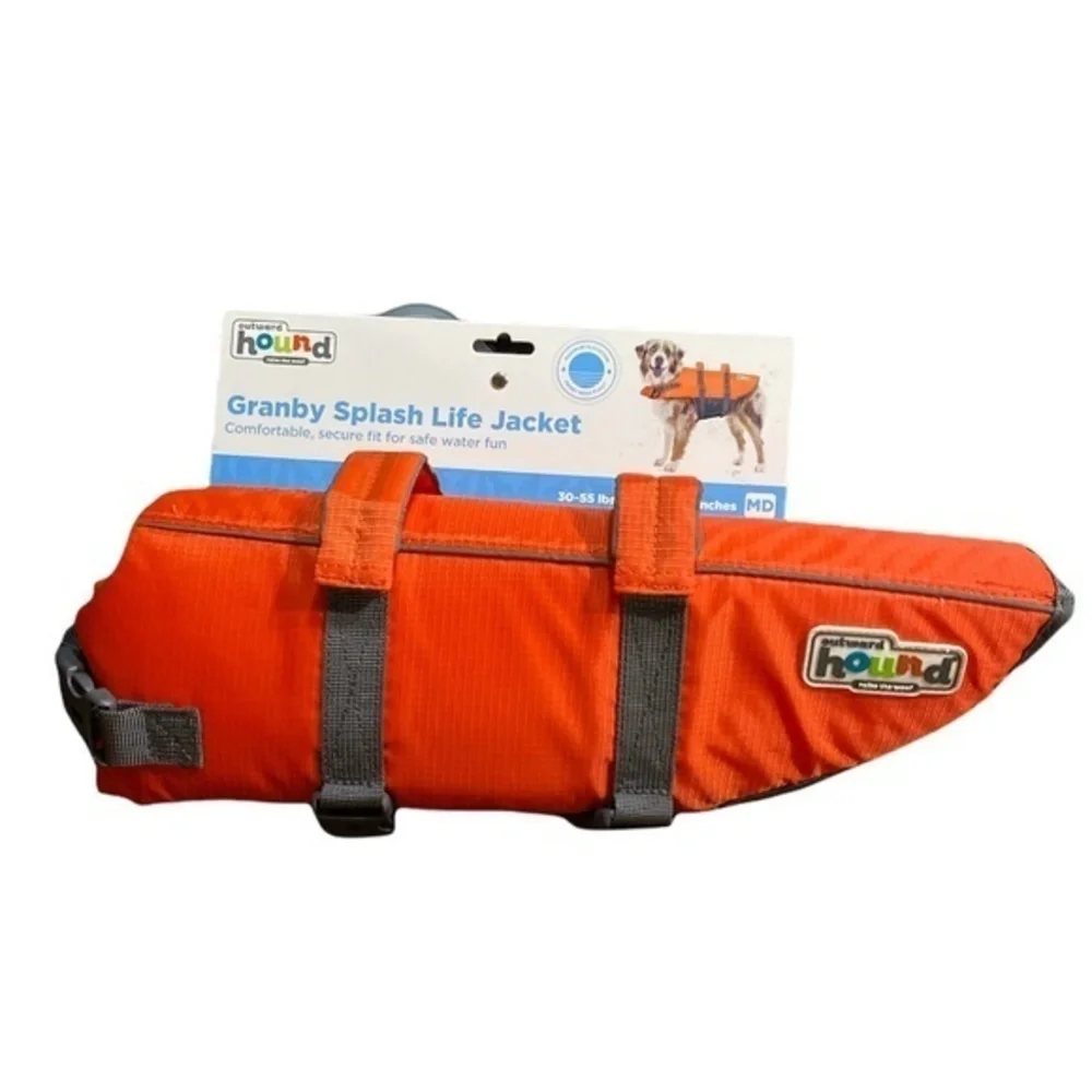 Outward Hound Grandby Splash Dog Life Jacket Sz.‎ M 30-55 lbs. NWT